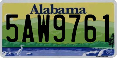 AL license plate 5AW9761