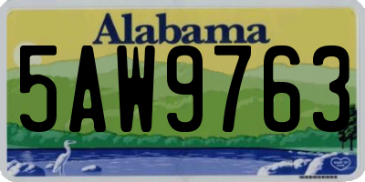 AL license plate 5AW9763