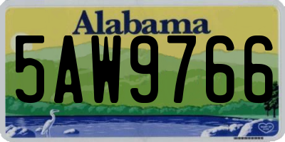 AL license plate 5AW9766