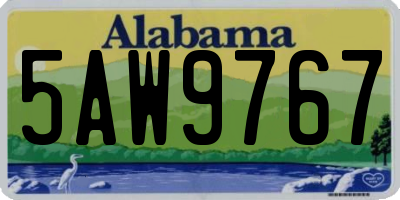 AL license plate 5AW9767