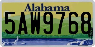 AL license plate 5AW9768
