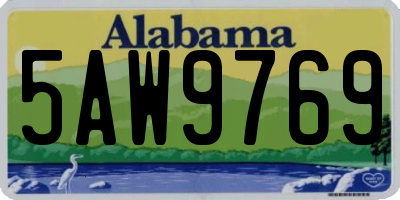 AL license plate 5AW9769
