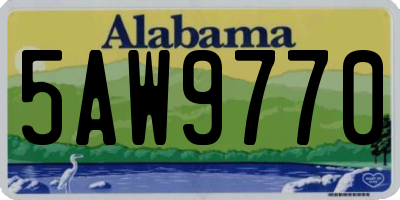 AL license plate 5AW9770