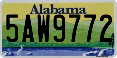 AL license plate 5AW9772