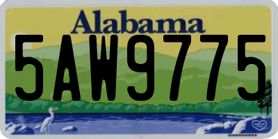 AL license plate 5AW9775
