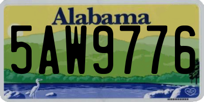 AL license plate 5AW9776