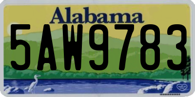 AL license plate 5AW9783