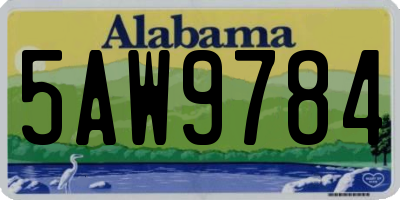 AL license plate 5AW9784