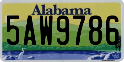 AL license plate 5AW9786