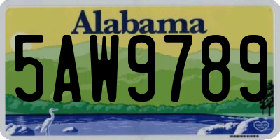 AL license plate 5AW9789