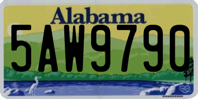 AL license plate 5AW9790