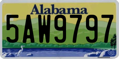 AL license plate 5AW9797