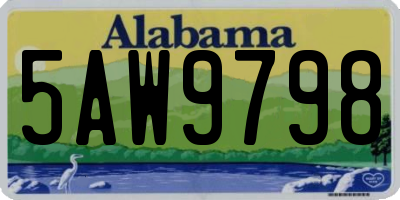 AL license plate 5AW9798