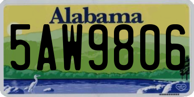 AL license plate 5AW9806