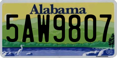 AL license plate 5AW9807