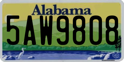 AL license plate 5AW9808