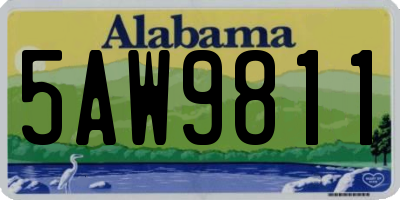 AL license plate 5AW9811