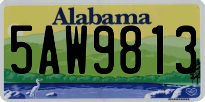 AL license plate 5AW9813