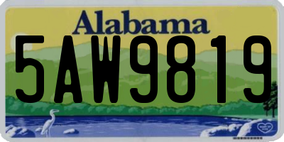 AL license plate 5AW9819