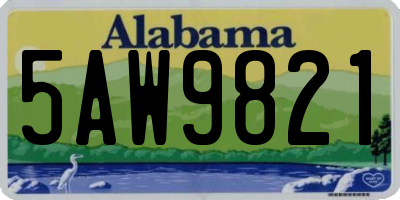 AL license plate 5AW9821