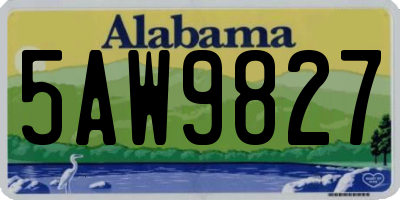AL license plate 5AW9827