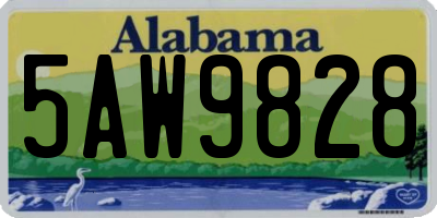 AL license plate 5AW9828