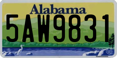 AL license plate 5AW9831