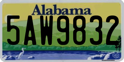 AL license plate 5AW9832