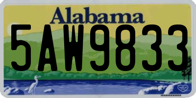 AL license plate 5AW9833