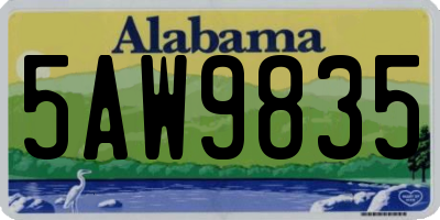 AL license plate 5AW9835