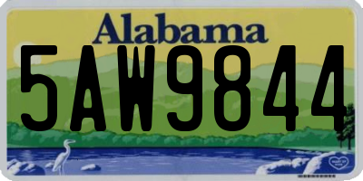 AL license plate 5AW9844