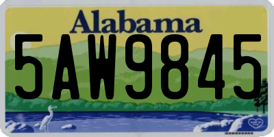 AL license plate 5AW9845