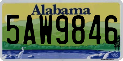 AL license plate 5AW9846