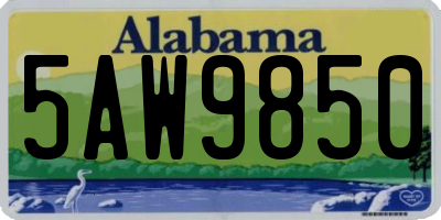 AL license plate 5AW9850