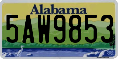 AL license plate 5AW9853