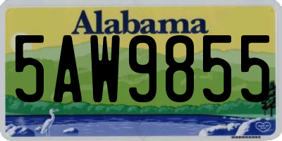 AL license plate 5AW9855