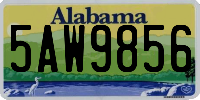 AL license plate 5AW9856