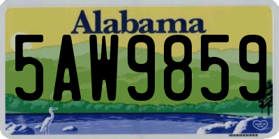 AL license plate 5AW9859