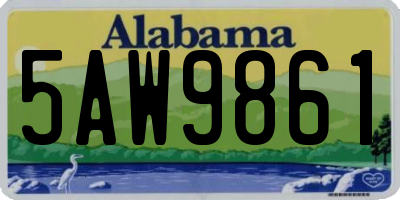 AL license plate 5AW9861