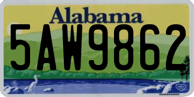 AL license plate 5AW9862