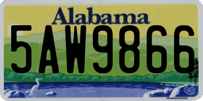 AL license plate 5AW9866