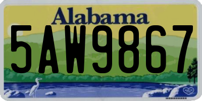 AL license plate 5AW9867