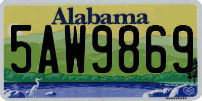 AL license plate 5AW9869