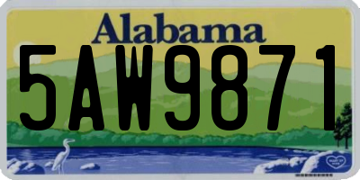 AL license plate 5AW9871