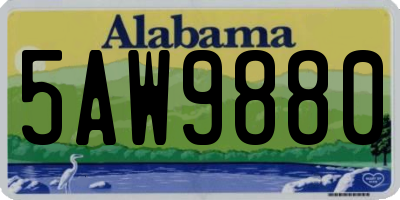 AL license plate 5AW9880