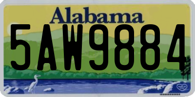 AL license plate 5AW9884