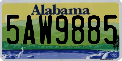 AL license plate 5AW9885
