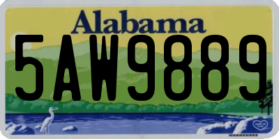 AL license plate 5AW9889