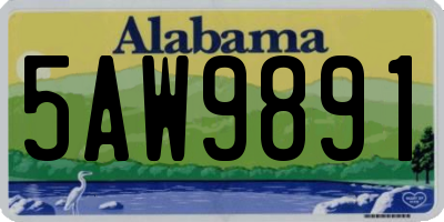 AL license plate 5AW9891