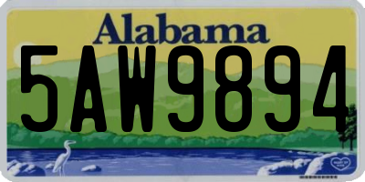 AL license plate 5AW9894